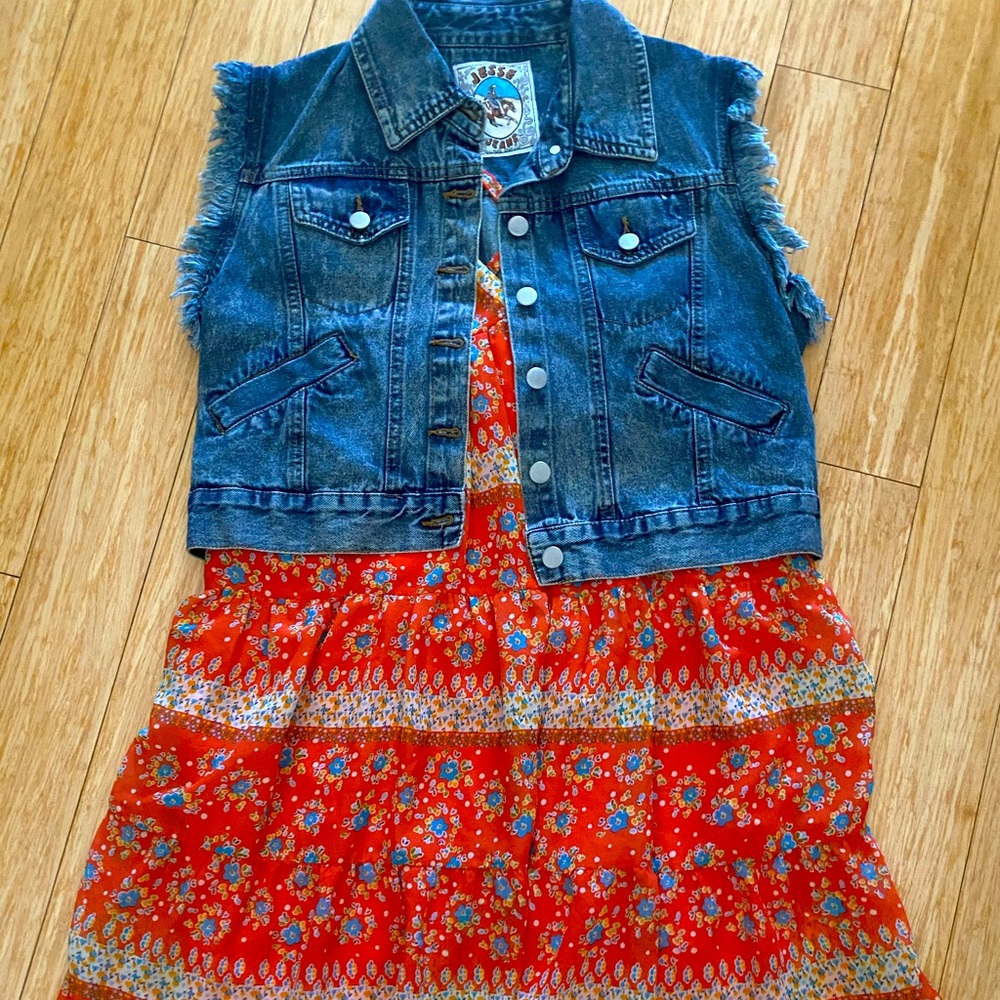 Dress with Jean vest bundle